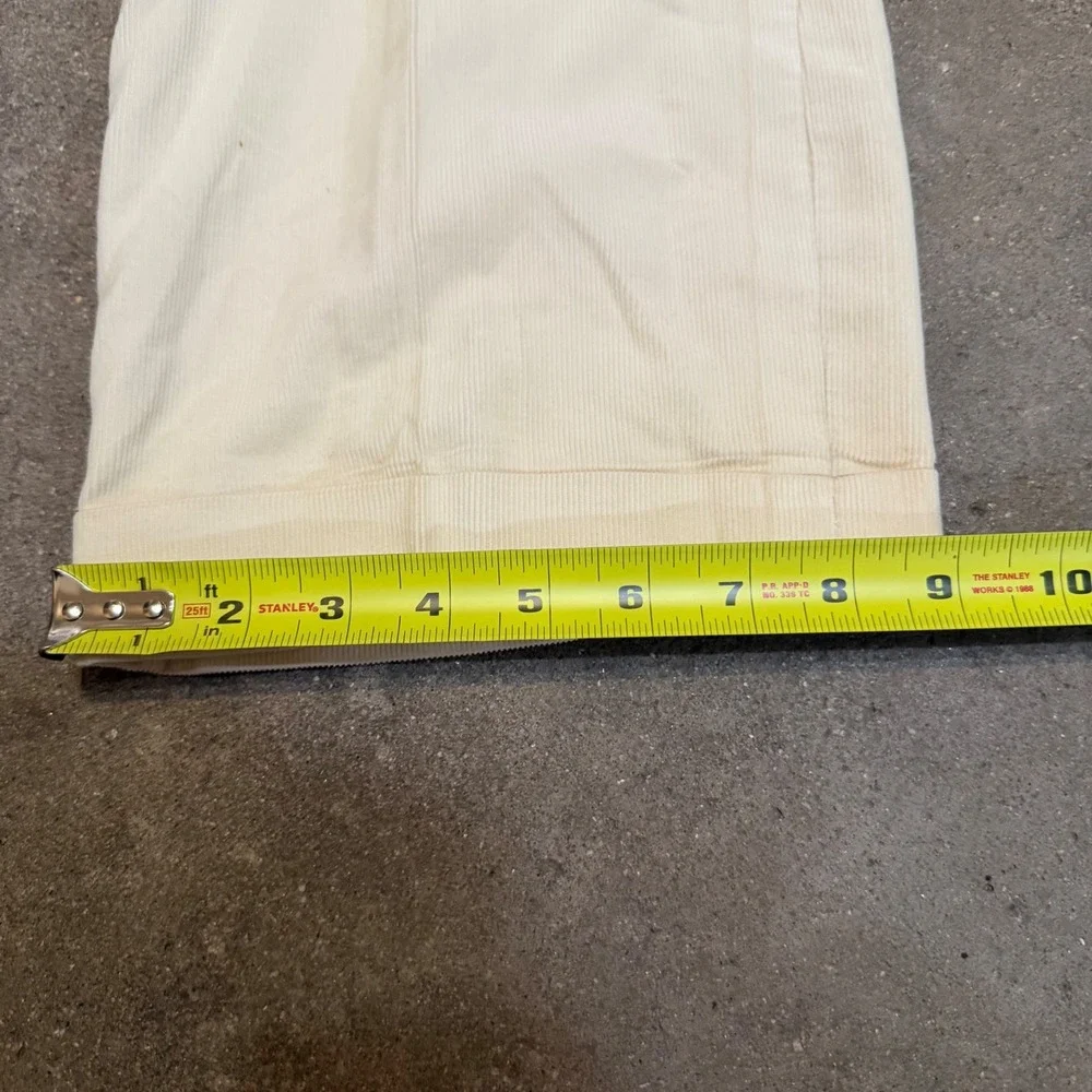 Polo Ralph Lauren Pants Men 38 Cream Corduroy Made in Italy Preston Cuffed Baggy